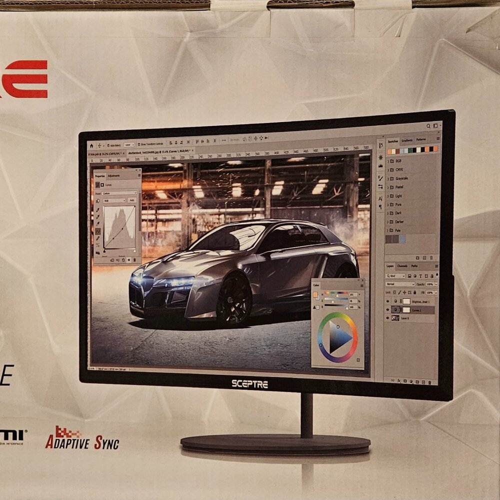 SALE!! Spectre 27" Curved Computer Monitor 1920 x 1080 Full HD 75Hz, 1500R curve - Picture 2 of 8